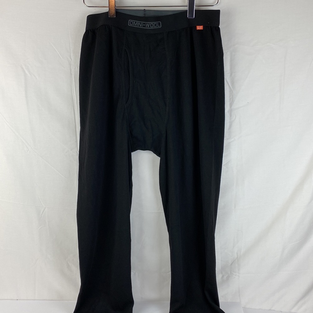 Omni Wool Mens Leg Warmers Wool Blend Joggers Like New Black Size XXL TG